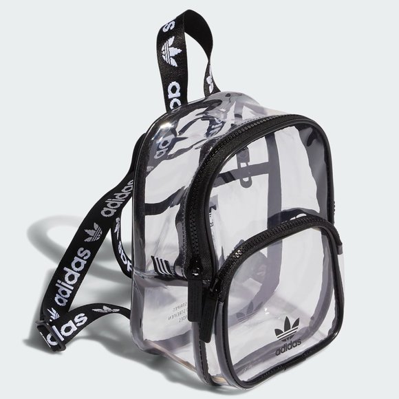 Adidas Transparent Mini Trefoil Backpack Black - Picture 3 of 16